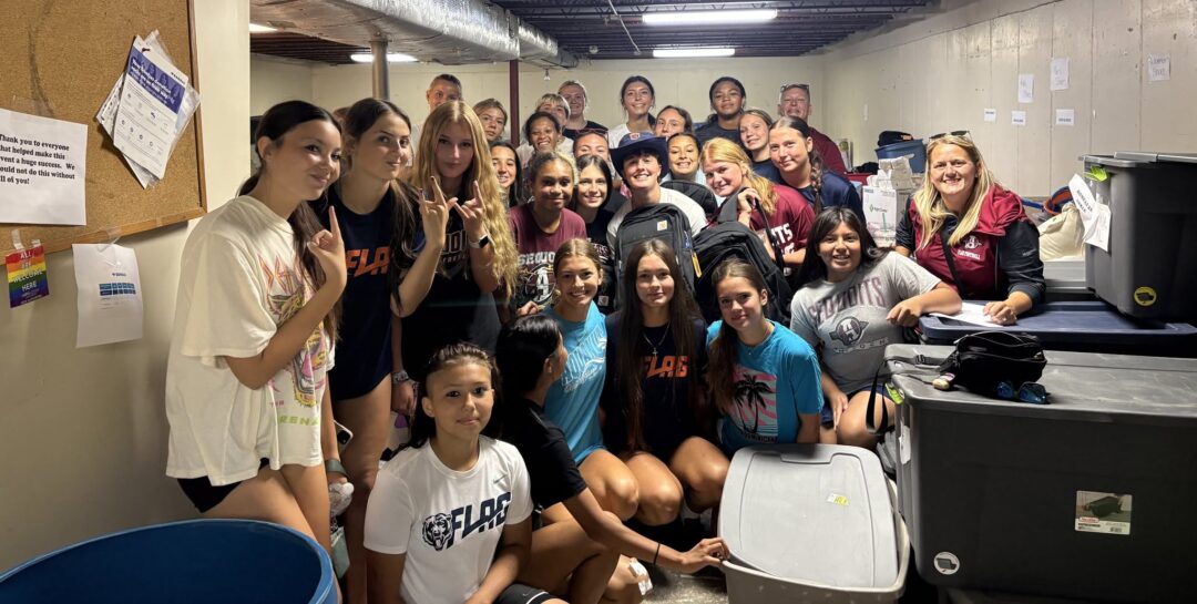 ACHS Flag Football team volunteers their time to help the ATC
